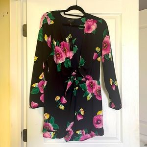 Romeo & Juliet Couture romper jumper deep V navy floral style #rjivir60041